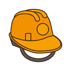helmet safety isolated icon vector illustration design
