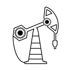 tower oil exploration industry vector illustration design