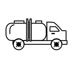 oil tanker truck transport vector illustration design