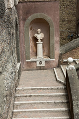  Marble statue in the Castle of Angel in Rome. Italy