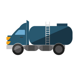 oil tanker truck transport vector illustration design