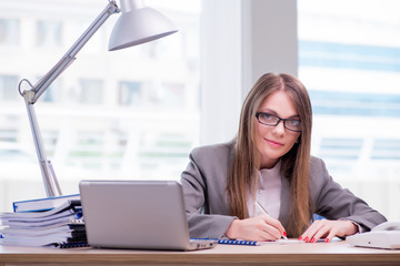 Businesswoman working in the office