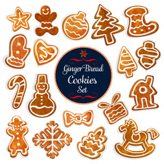 Christmas gingerbread cookie for xmas design