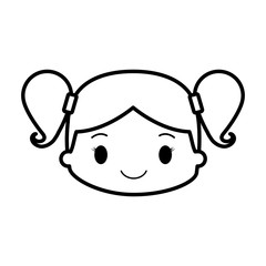 happy girl character avatar vector illustration design