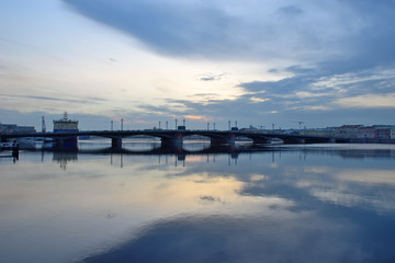 Fototapeta premium Annunciation bridge at sunset