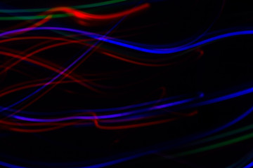 multicolored light streaks