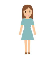 teen girl character avatar vector illustration design