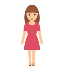 teen girl character avatar vector illustration design