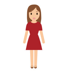 teen girl character avatar vector illustration design