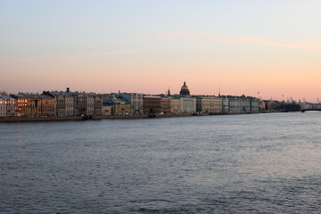 Fototapeta premium View of the Palace quay from Trinity bridge