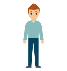 teen boy character avatar vector illustration design