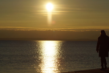 Fototapeta premium Sonnenuntergang Neusiedler See