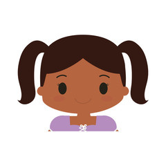 happy girl character avatar vector illustration design