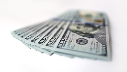 US dollar on white background