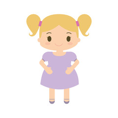 happy girl character avatar vector illustration design