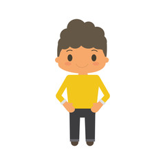 happy boy character avatar vector illustration design