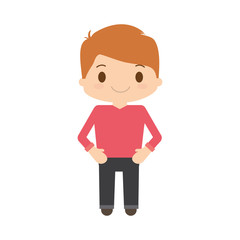 happy boy character avatar vector illustration design