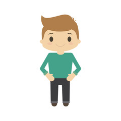 happy boy character avatar vector illustration design