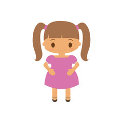 happy girl character avatar vector illustration design