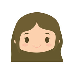 happy girl character avatar vector illustration design
