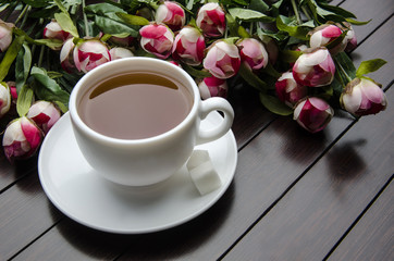 Cup of tea in catering concept