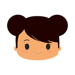 Obraz premium happy girl character avatar vector illustration design