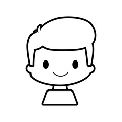 happy boy character avatar vector illustration design