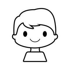 Obraz na płótnie Canvas happy boy character avatar vector illustration design