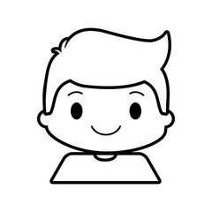 happy boy character avatar vector illustration design