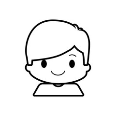 happy boy character avatar vector illustration design
