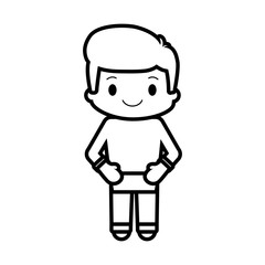 happy boy character avatar vector illustration design