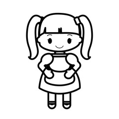 happy girl character avatar vector illustration design