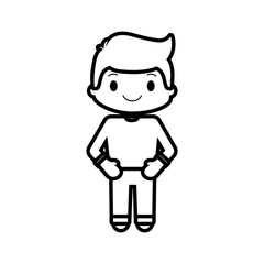 happy boy character avatar vector illustration design
