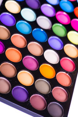 Set of colourful shadow for make-up isolated on white