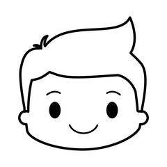 happy boy character avatar vector illustration design
