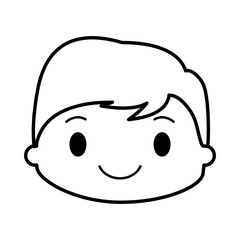 Obraz na płótnie Canvas happy boy character avatar vector illustration design