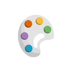 paint pallete isolated icon vector illustration design