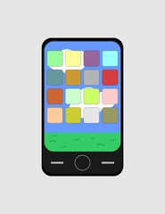 Vector black smartphone 