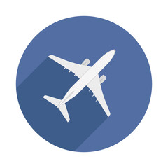 Plane Long Shadow Icon