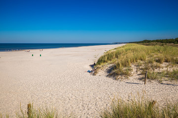 Fototapeta na wymiar Moving dunes park near Baltic Sea in Leba, Poland