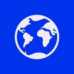 Earth icon stock vector illustration flat design