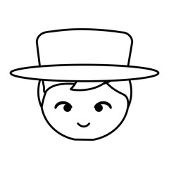 Spanish flamenco man avatar vector illustration design