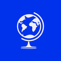 Earth globe icon stock vector illustration flat design