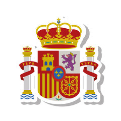 spain shield crown isolated icon vector illustration design