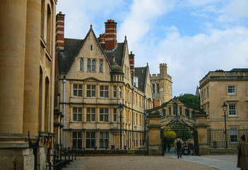 Fototapeta na wymiar Old architecture in Oxford, UK