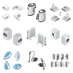 Set of household appliances Vector Illustration