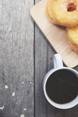 Donut with coffee cup