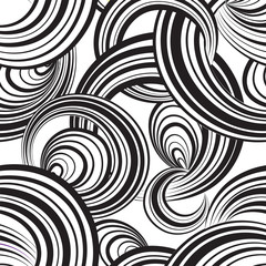 Abstract geometric seamless pattern. Bubble  background. Circle ornament Striped bubbles tile texture