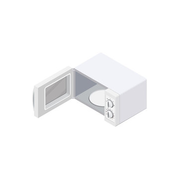 microwave oven Isometric Vector Illustration