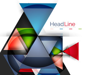 Glossy glass modern triangle layout